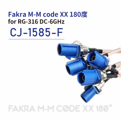 CJ-1585-F Fakra M-M code XX 180° for RG-316 DC-6GHz